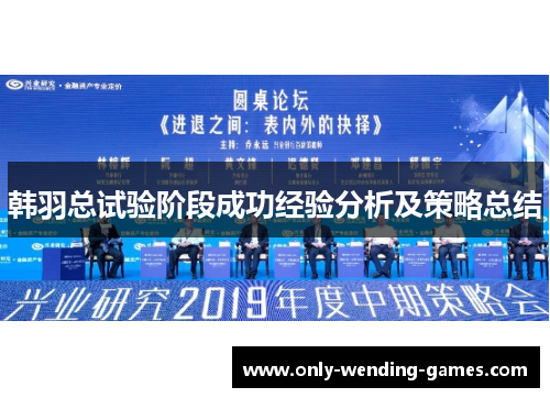 韩羽总试验阶段成功经验分析及策略总结